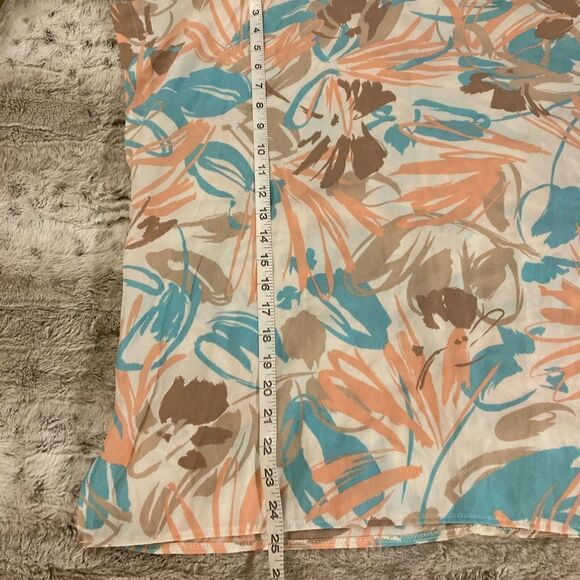 : : VINTAGE 80s Abstract Floral Print Blouse : : - Picture 8 of 16